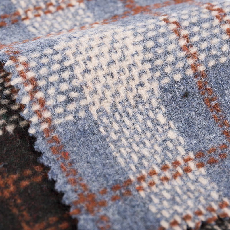 Katkoviivat Ruudullinen muotityyli villainen tweed-kangas talveksi 3497