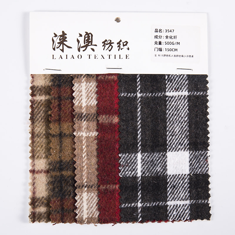 Punainen Uusi Design Ruudullinen Twill Tweed -kangas paitoihin 3547