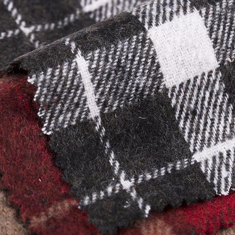 Punainen Uusi Design Ruudullinen Twill Tweed -kangas paitoihin 3547