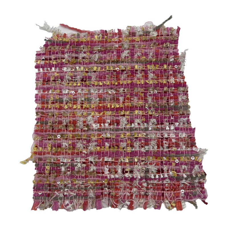 Muodikkaat punaiset vaaleanpunaiset paljetit, metalliset Tweed-kankaat naisille 21003