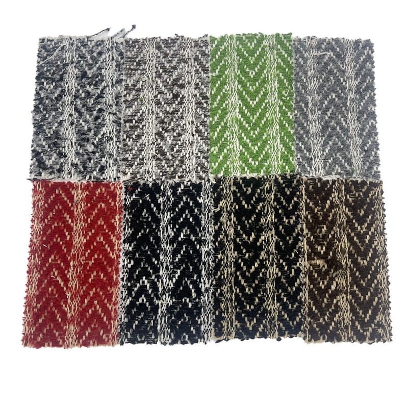 Harja Teddy Kalanruoto Raidallinen Villa Jacquard Tweed Kankaat 3467